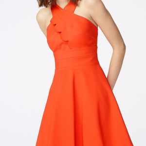 Armani Exchange Orange Halter Mini, sz 8, NWT